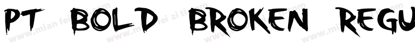 PT Bold Broken Regular字体转换